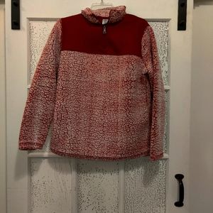 Athletic Works Wine Red Sherpa Pullover